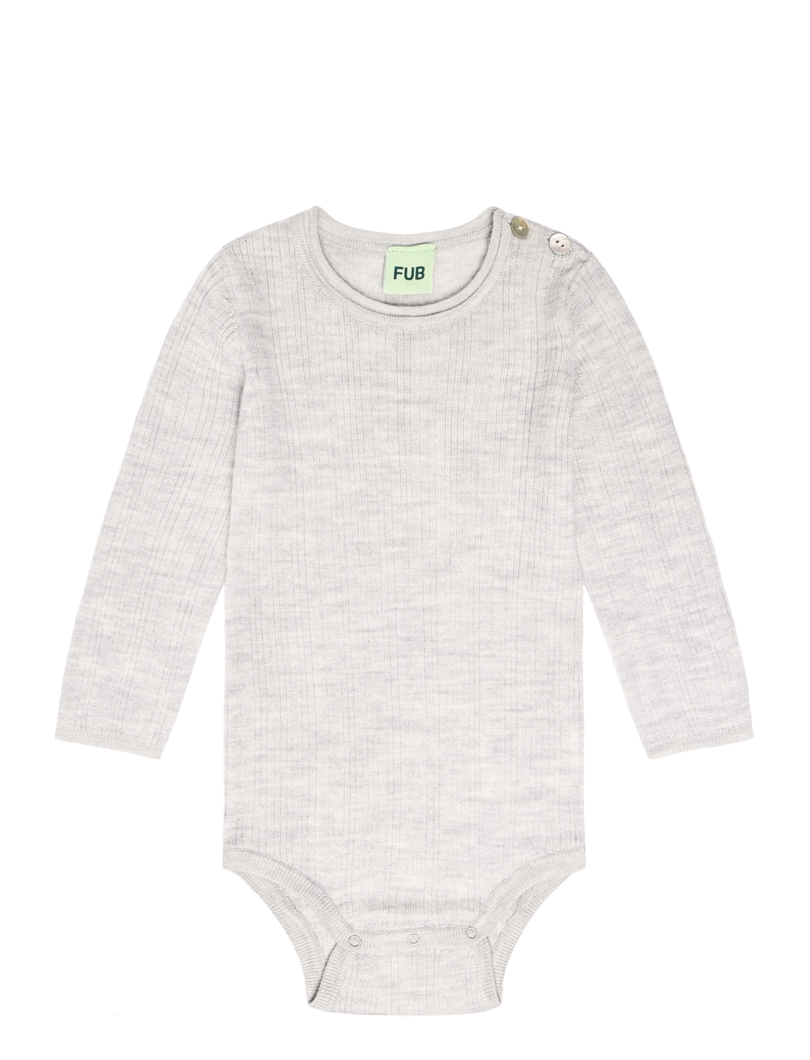 FUB Baby Rib Body - Shoppa efter storlek - LIGHT GREY MELANGE / grey