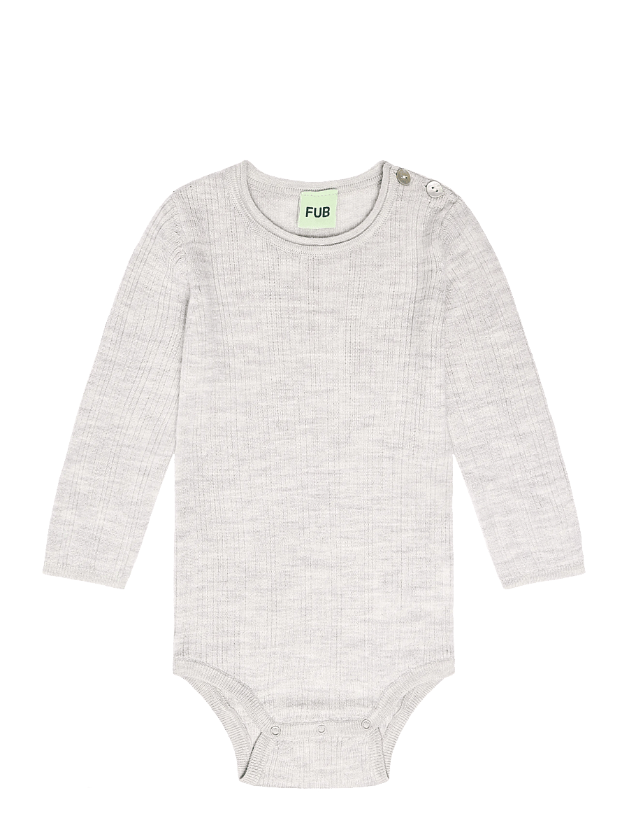 FUB - Baby Rib Body - base layer baby - light grey melange - 0