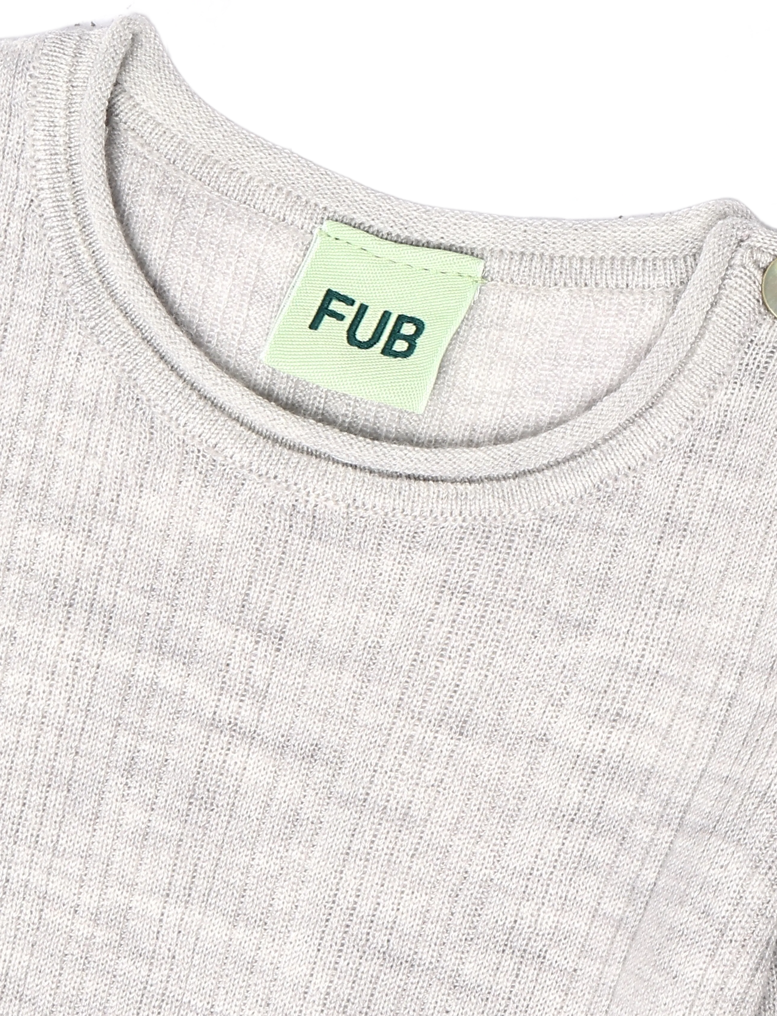 FUB - Baby Rib Body - base layer baby - light grey melange - 2