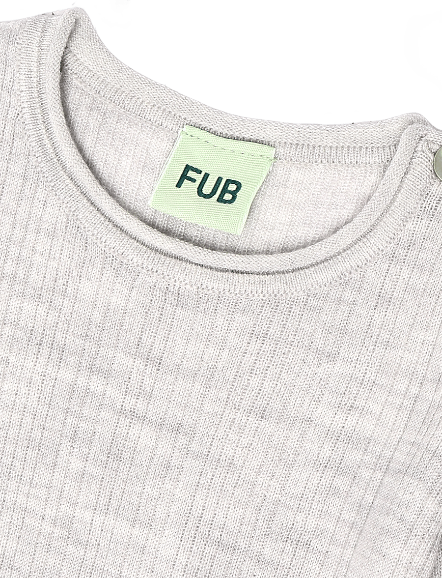 FUB - Baby Rib Body - base layer baby - light grey melange - 2