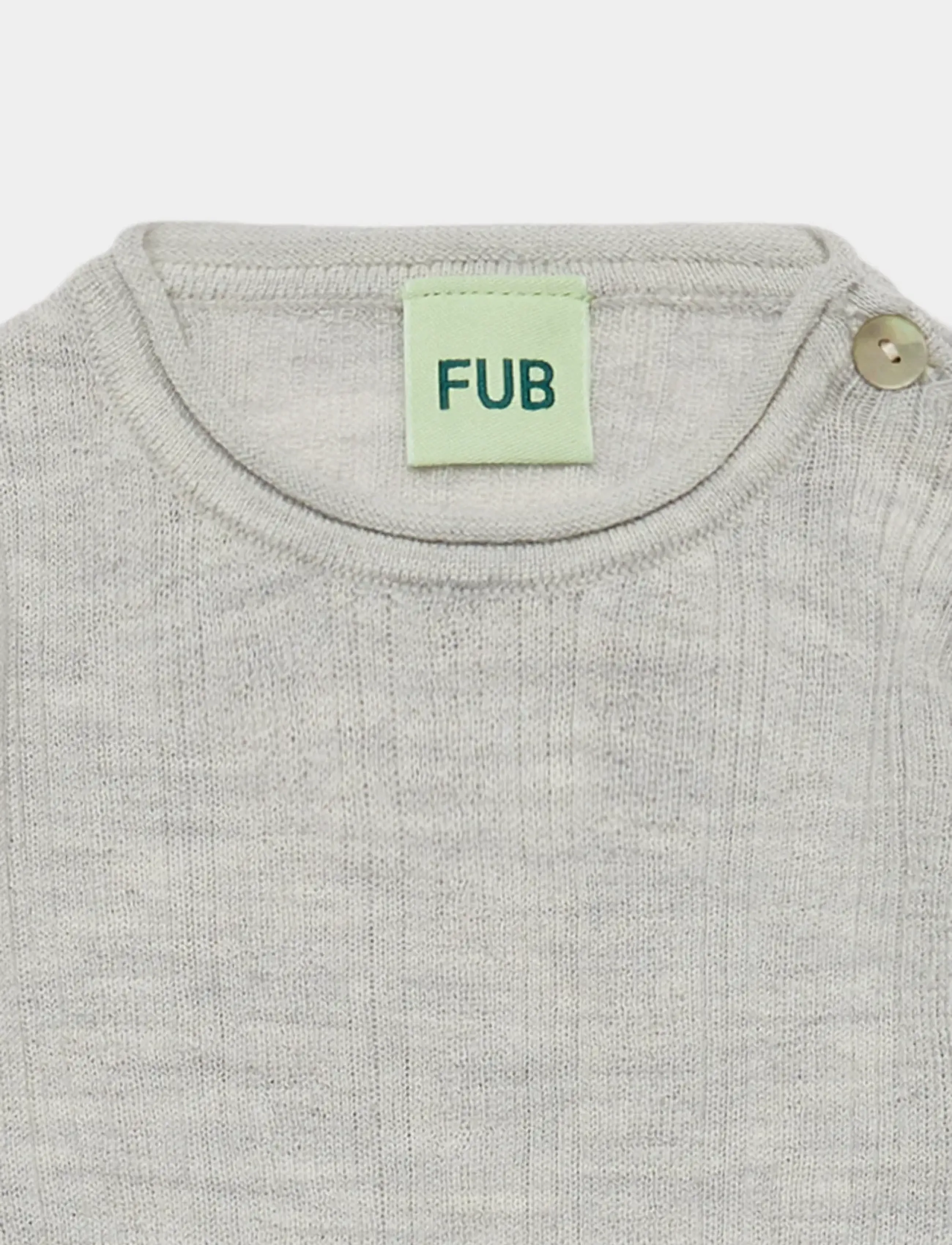 FUB - Baby Rib Body - base layer baby - light grey melange - 1