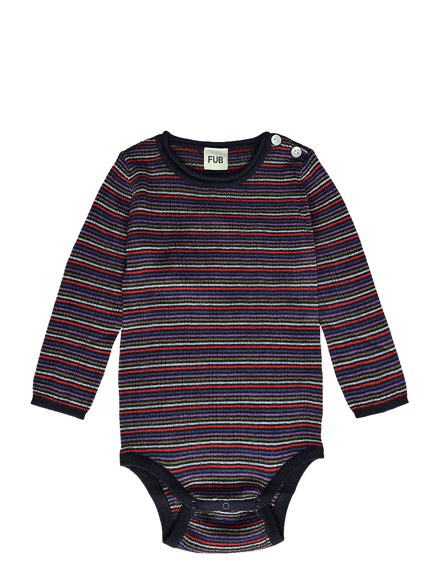 FUB - Baby Rib Body - uldundertøj baby - multi stripe (01) - 0