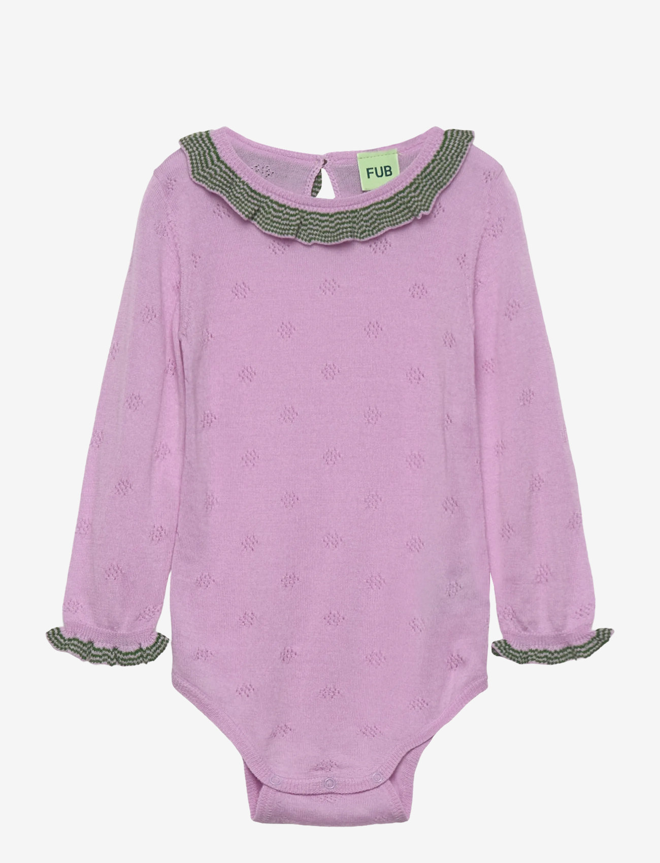 FUB - Baby Ruffle Body - langærmede bodyer - iris - 0