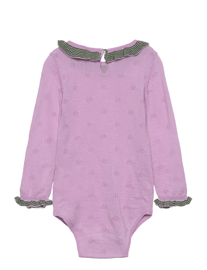 FUB - Baby Ruffle Body - rāpulīši ar garām piedurknēm - iris - 1