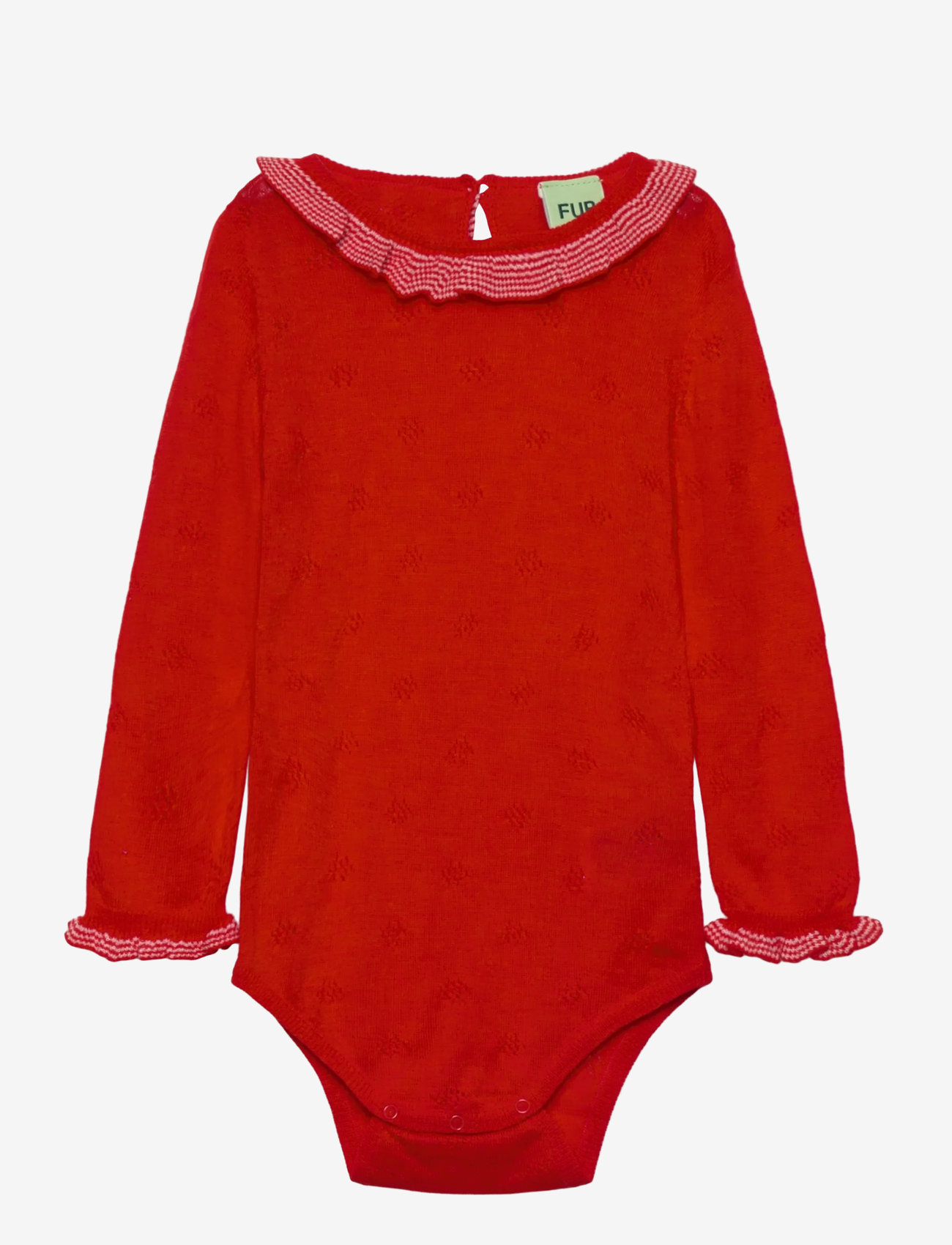 FUB - Baby Ruffle Body - langærmede bodyer - signal red - 0