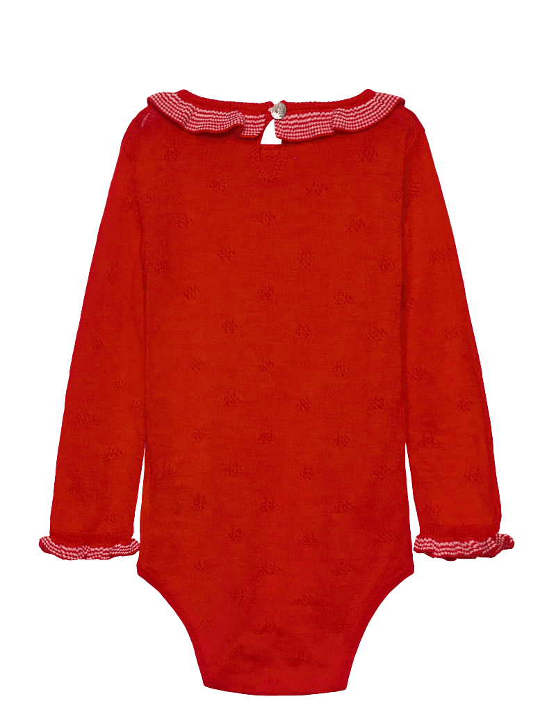 FUB - Baby Ruffle Body - långärmade bodies - signal red - 1