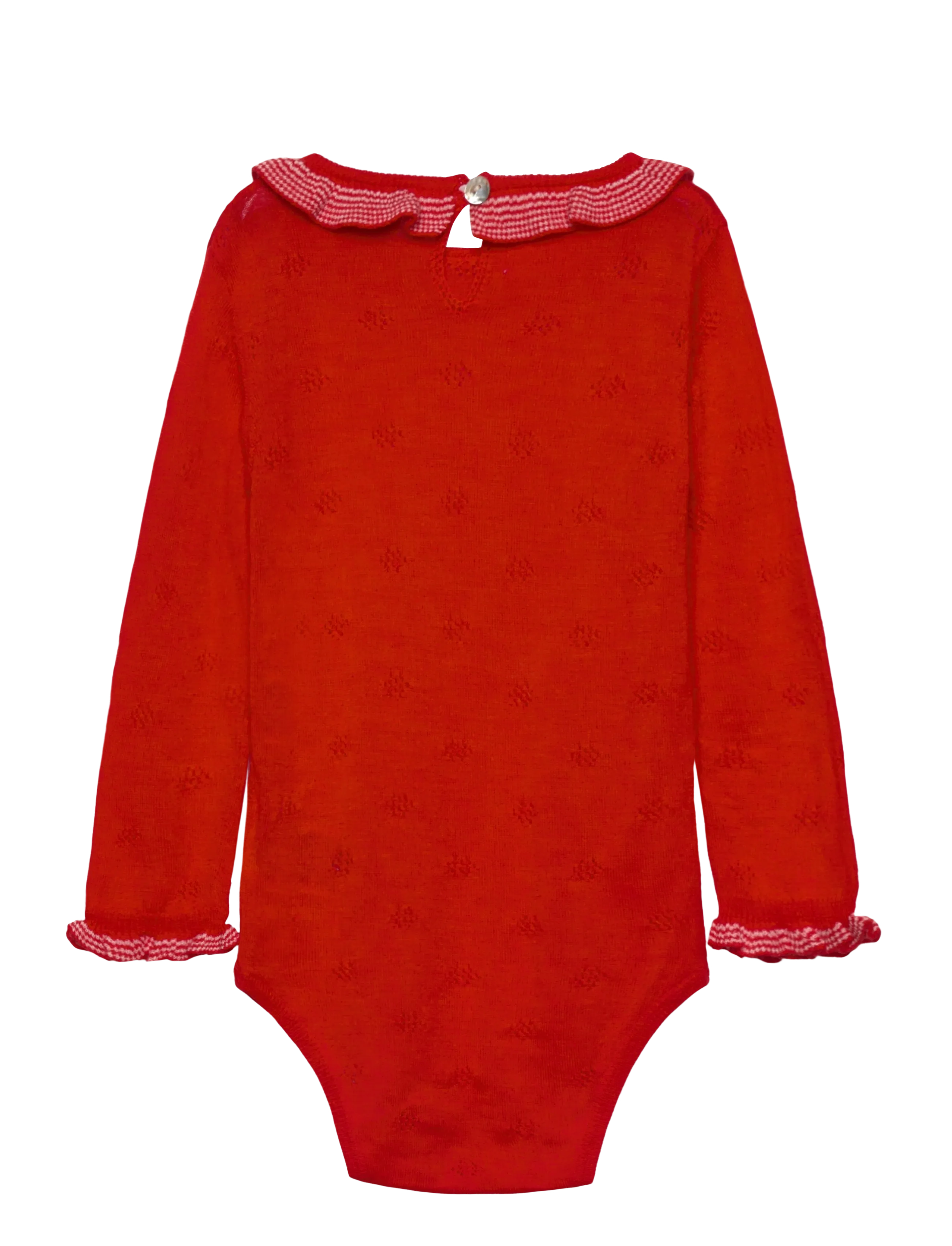 FUB - Baby Ruffle Body - långärmade - signal red - 1