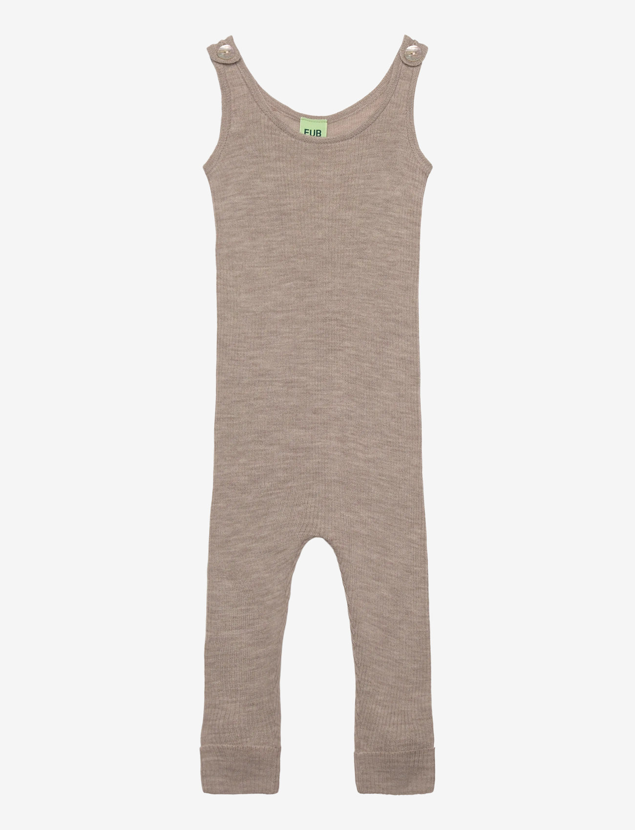 FUB - Baby Rib Overall - kortärmade bodysuits - oat melange - 0