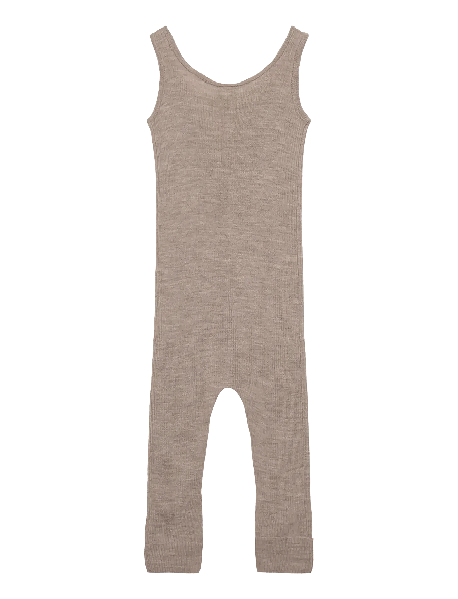 FUB - Baby Rib Overall - lühikeste varrukatega - oat melange - 1