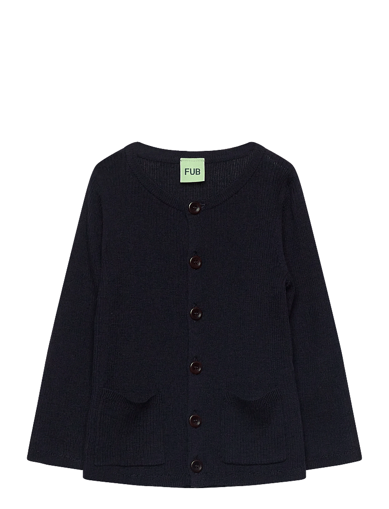 FUB - Baby Rib Cardigan - cardigans - dark navy - 0