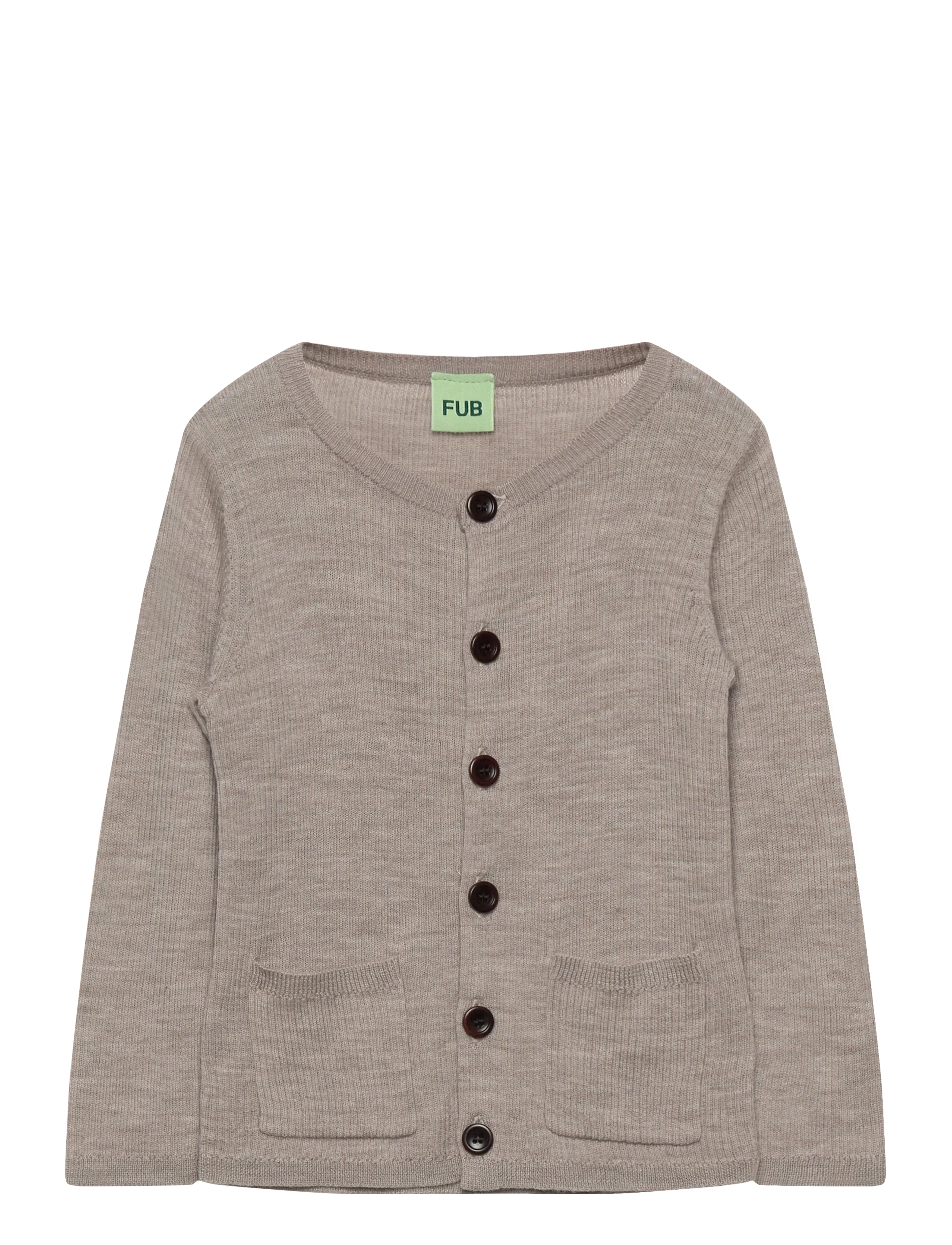 FUB Baby Rib Cardigan - Kleidung - OAT MELANGE / beige