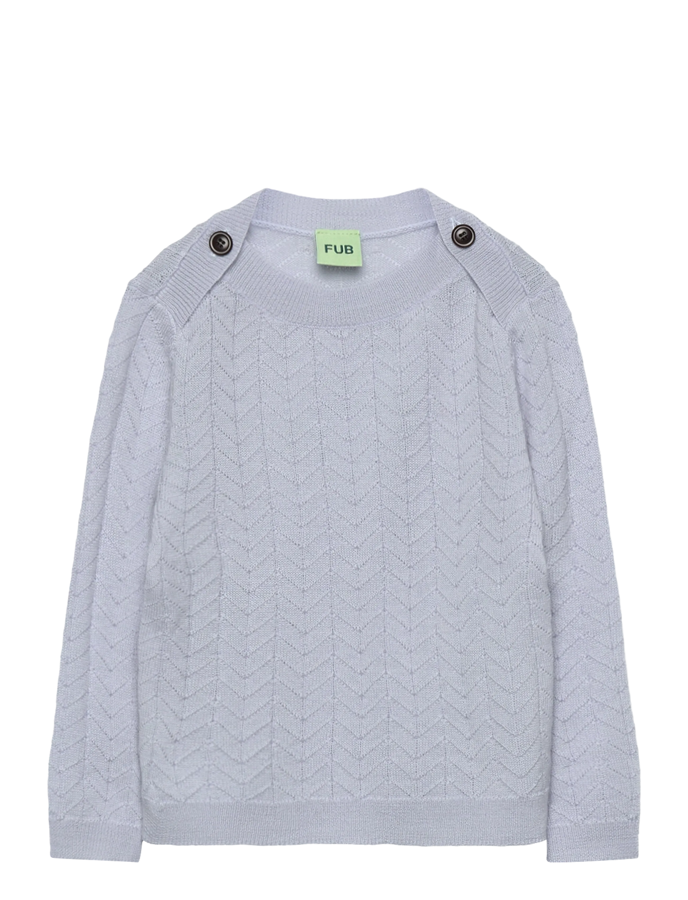 FUB Baby Zigzag Blouse, 80, Blue, Strik > Cardigans, Børn