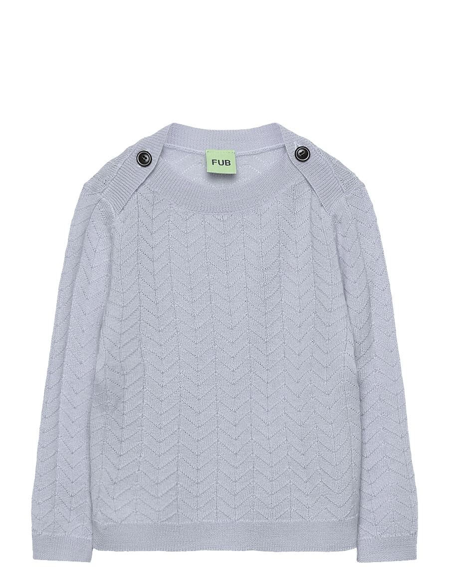 FUB - Baby ZigZag Blouse - džemperiai - baby blue - 0