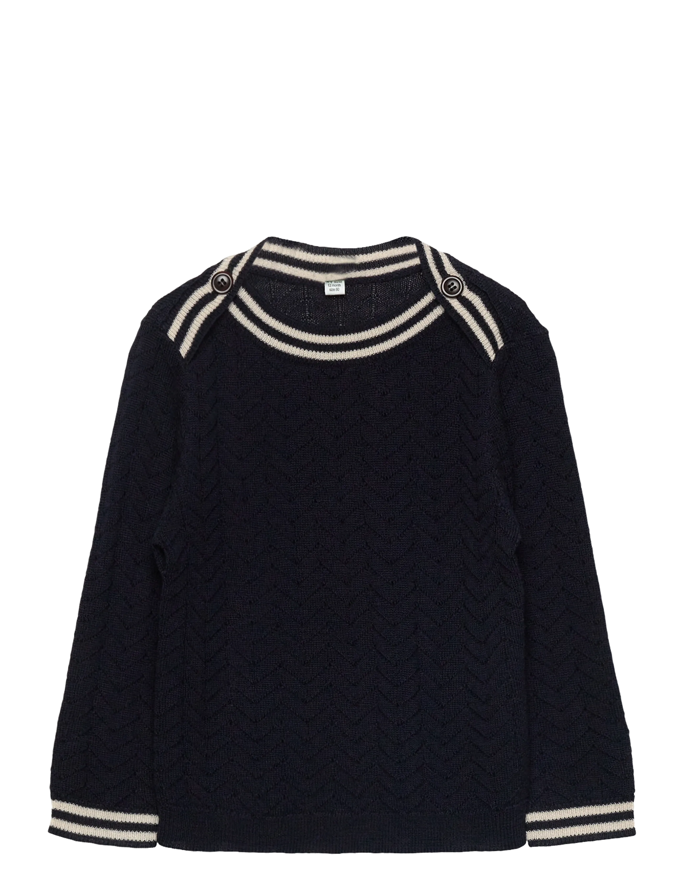 FUB Baby Zigzag Blouse, 62, Navy, Strik > Cardigans, Børn