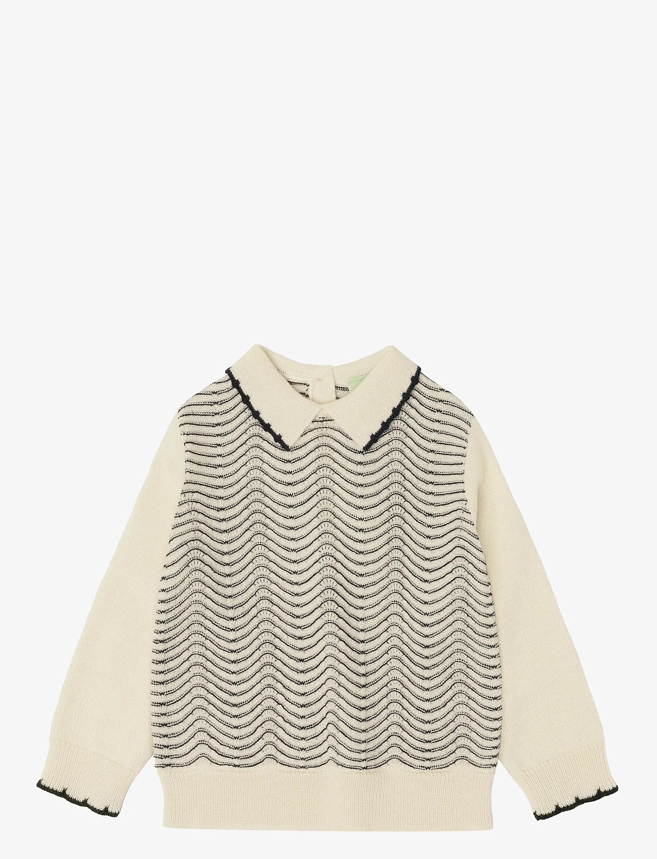 FUB - Baby Pointelle Blouse - džemperiai - ecru - 0