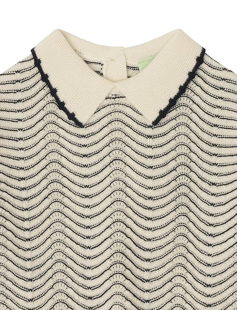 FUB - Baby Pointelle Blouse - džemperiai - ecru - 1