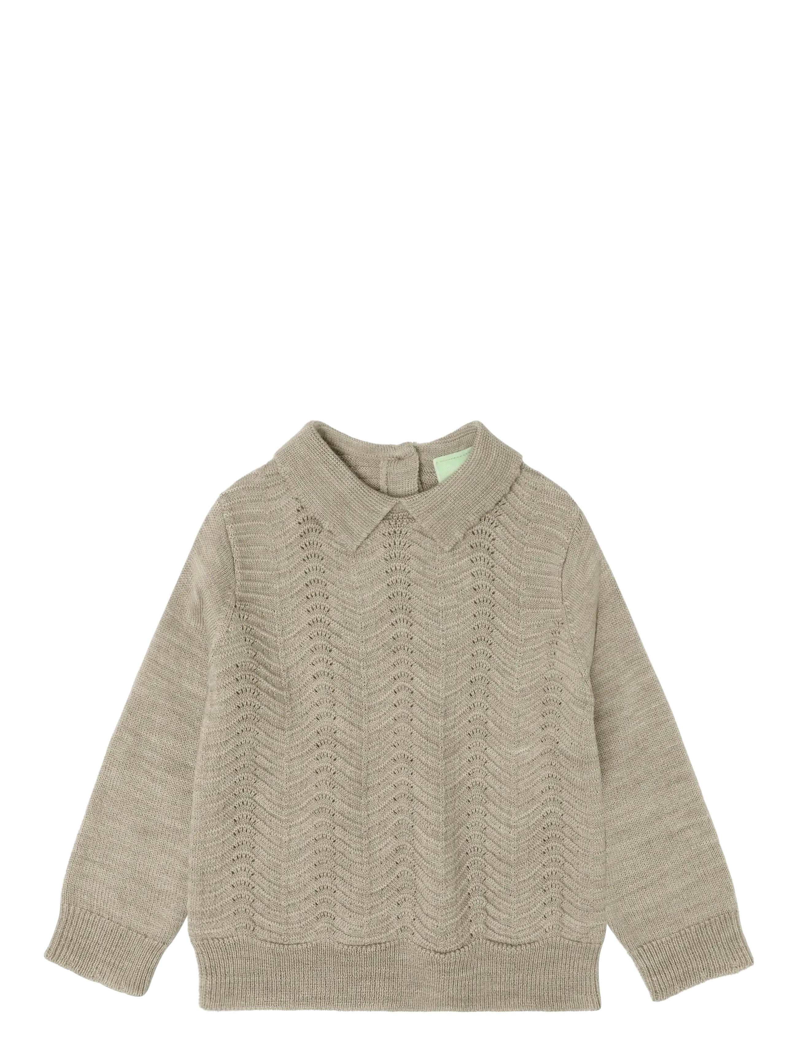 FUB Baby Pointelle Blouse - FUB - OAT MELANGE / beige
