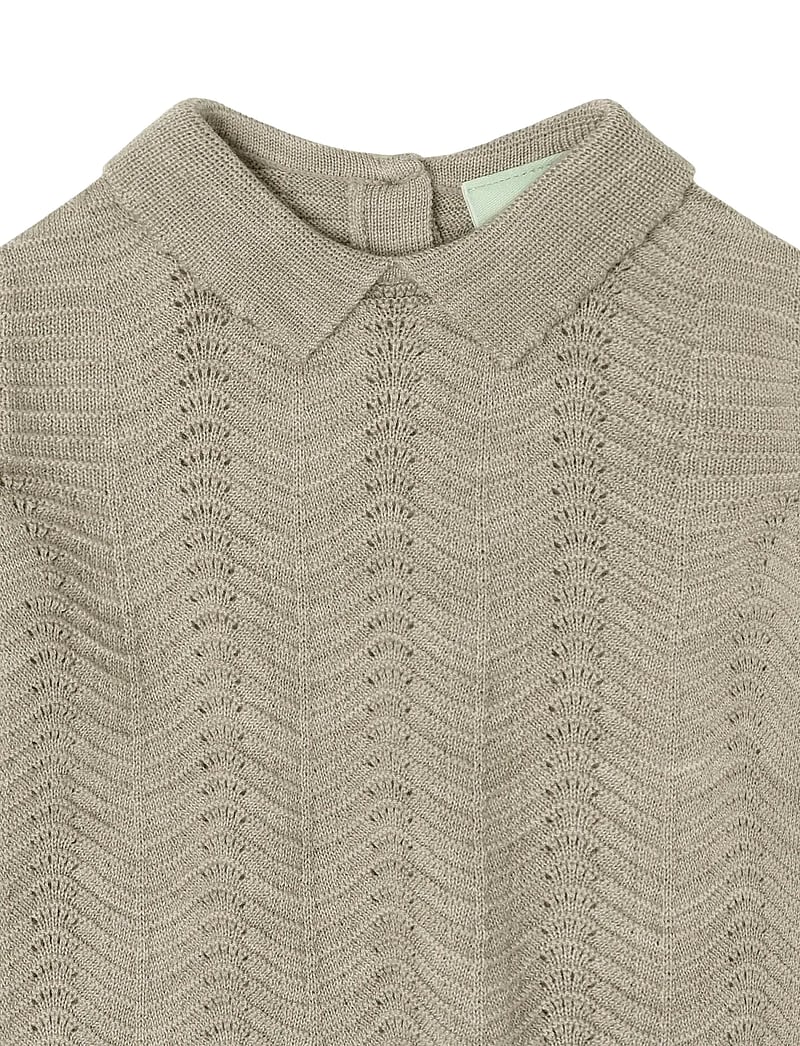 FUB - Baby Pointelle Blouse - stickade tröjor - oat melange - 1