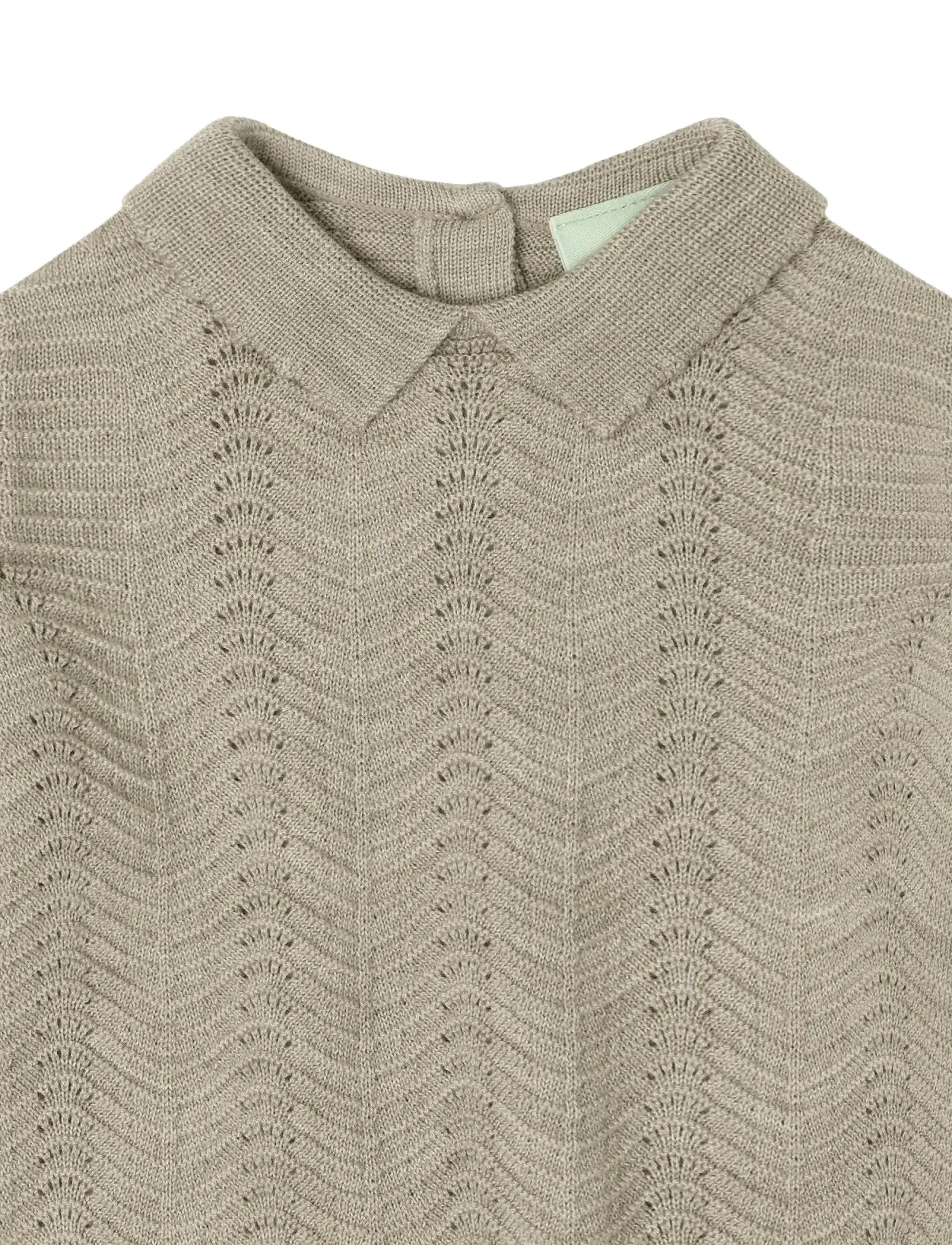 FUB - Baby Pointelle Blouse - trøjer - oat melange - 1