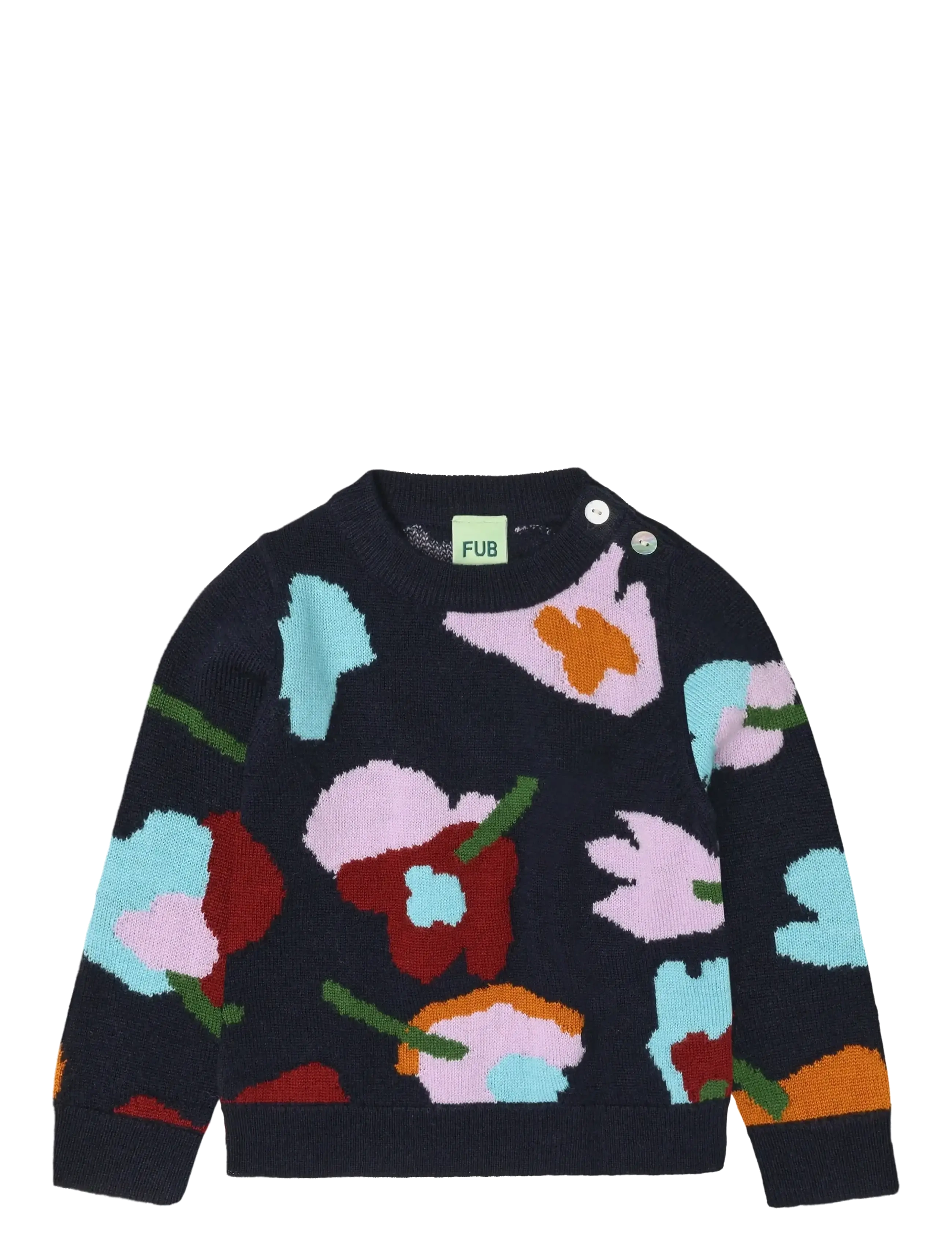 FUB Baby Jaquard Sweater, 56, Multi/patterned, Strik > Pullovere, Børn