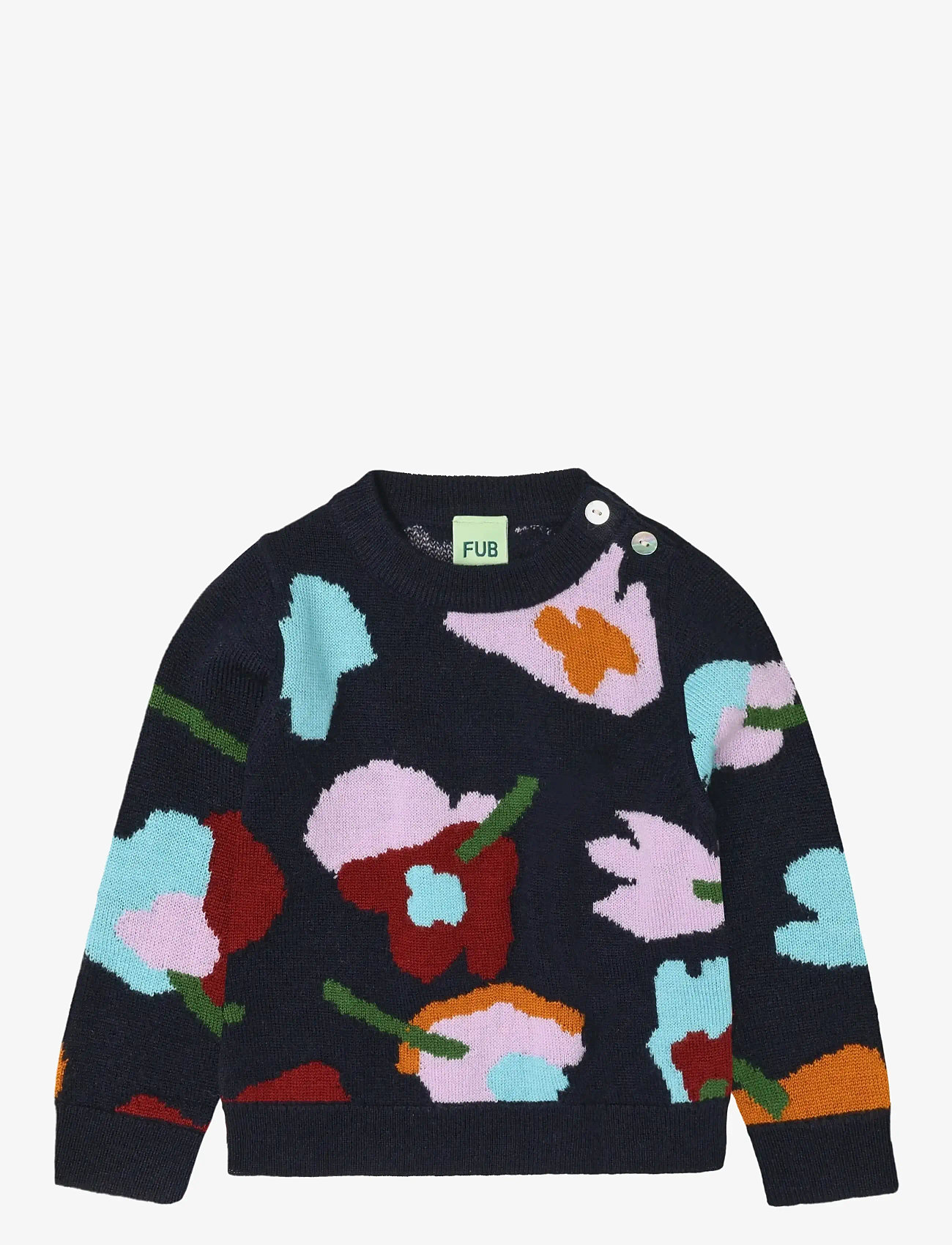 FUB - Baby Jaquard Sweater - swetry - dark navy - 0