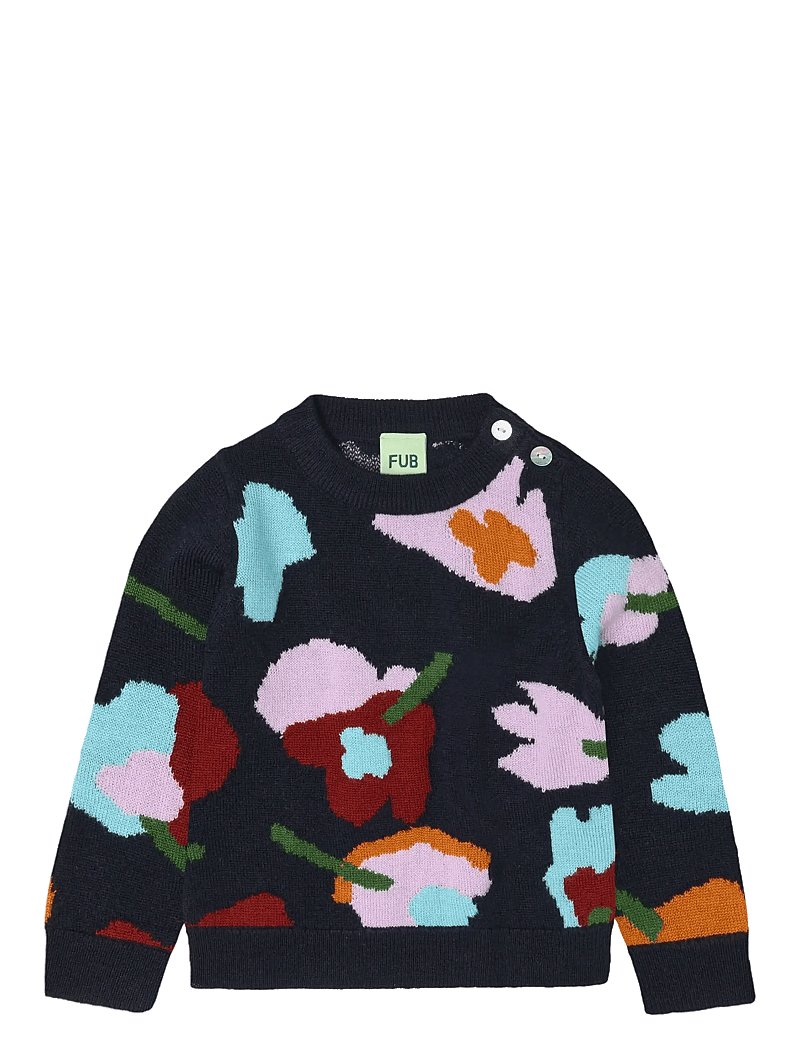 FUB - Baby Jaquard Sweater - swetry - dark navy - 0