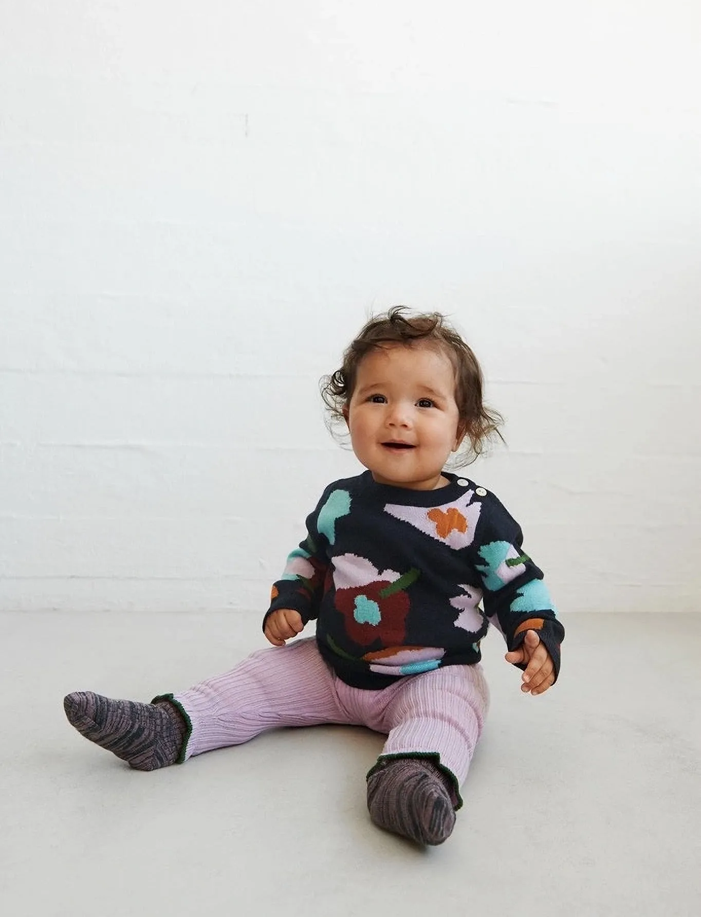 FUB - Baby Jaquard Sweater - gensere - dark navy - 1