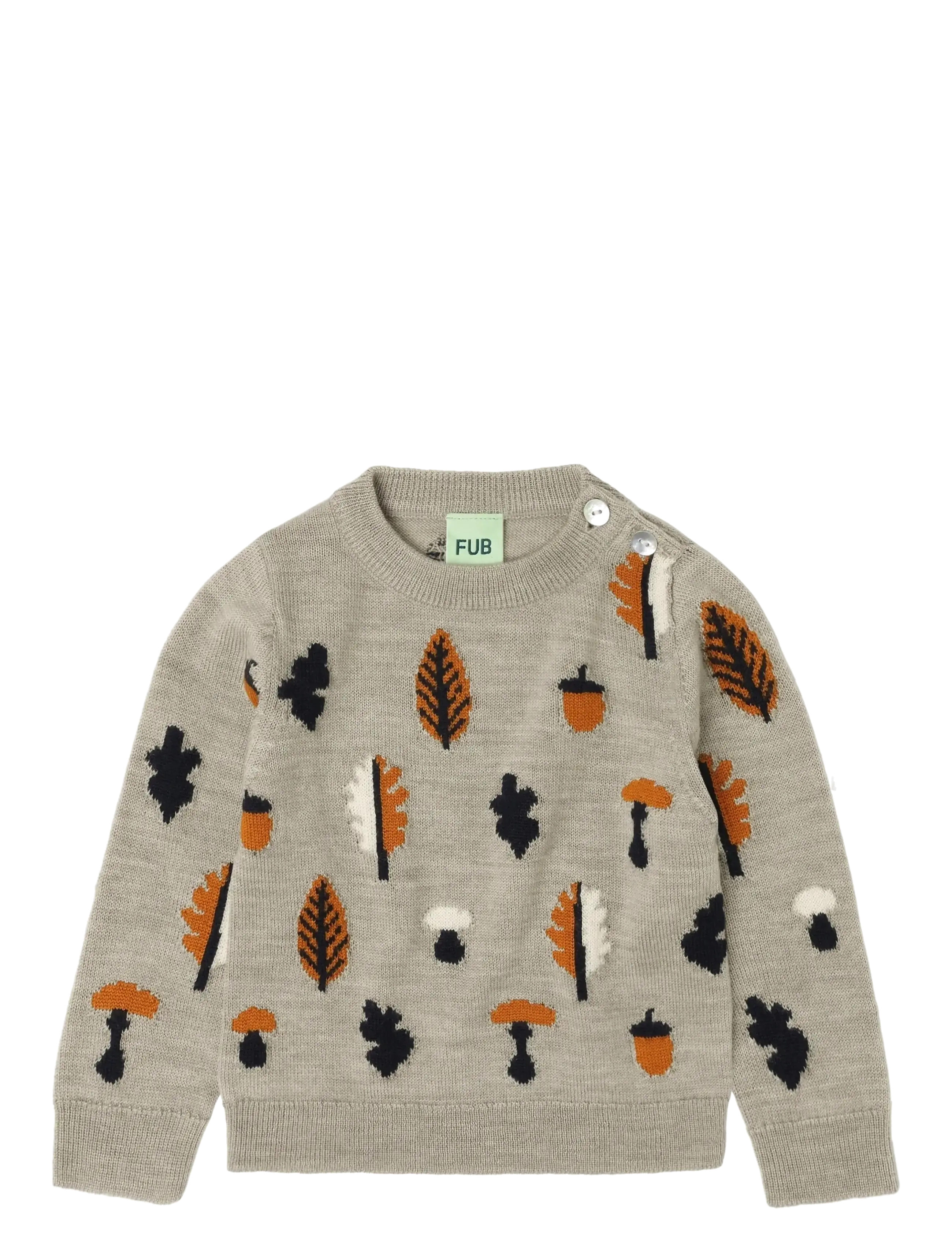FUB Baby Jaquard Pullover Grau - 62 - Kinder