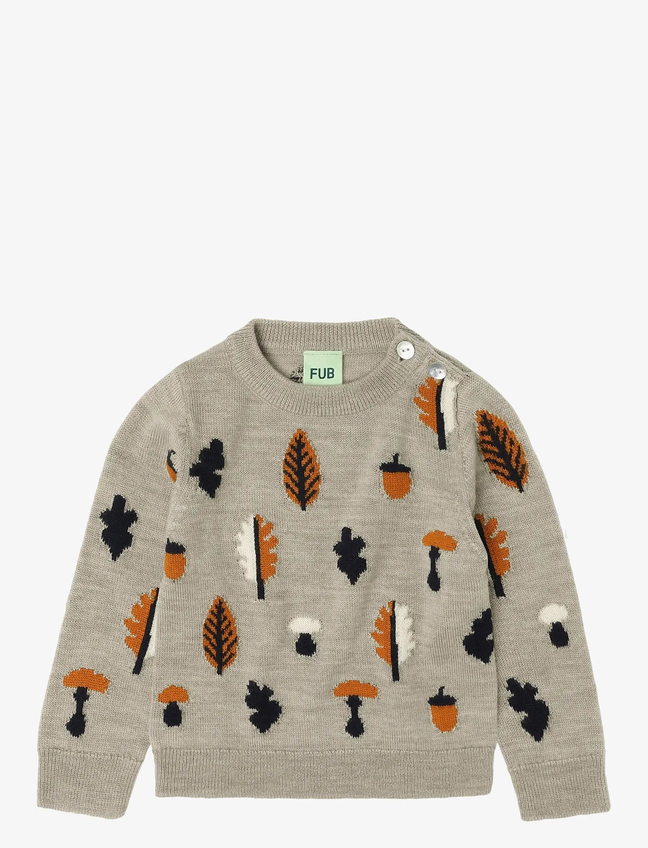 FUB - Baby Jaquard Sweater - pullover - oat melange - 1