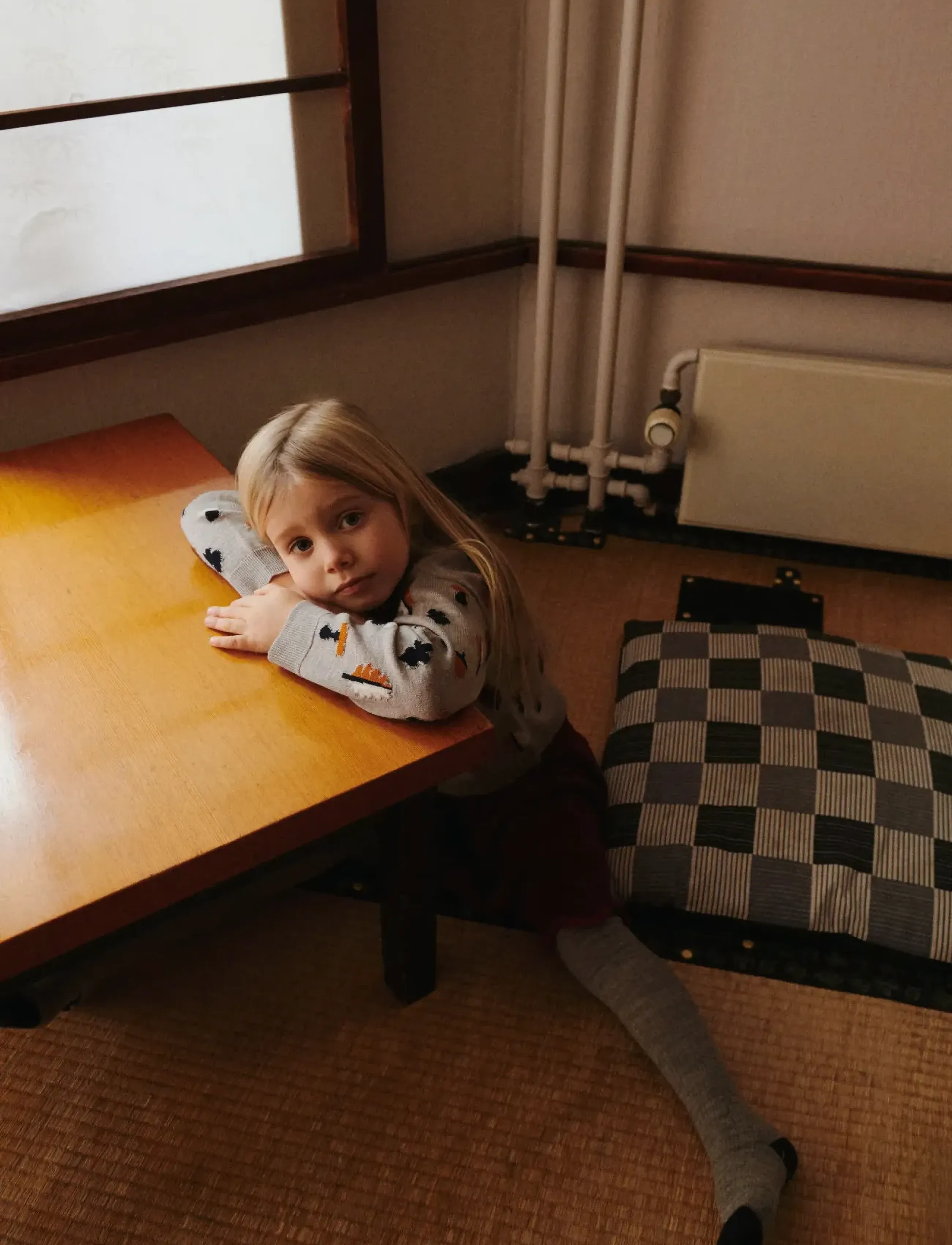 FUB Baby Jaquard Sweater - Jumpers - OAT MELANGE / grey