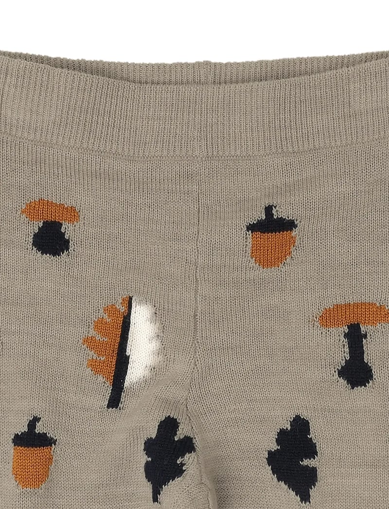 FUB - Baby Jaquard Pants - babybyxor - oat melange - 2