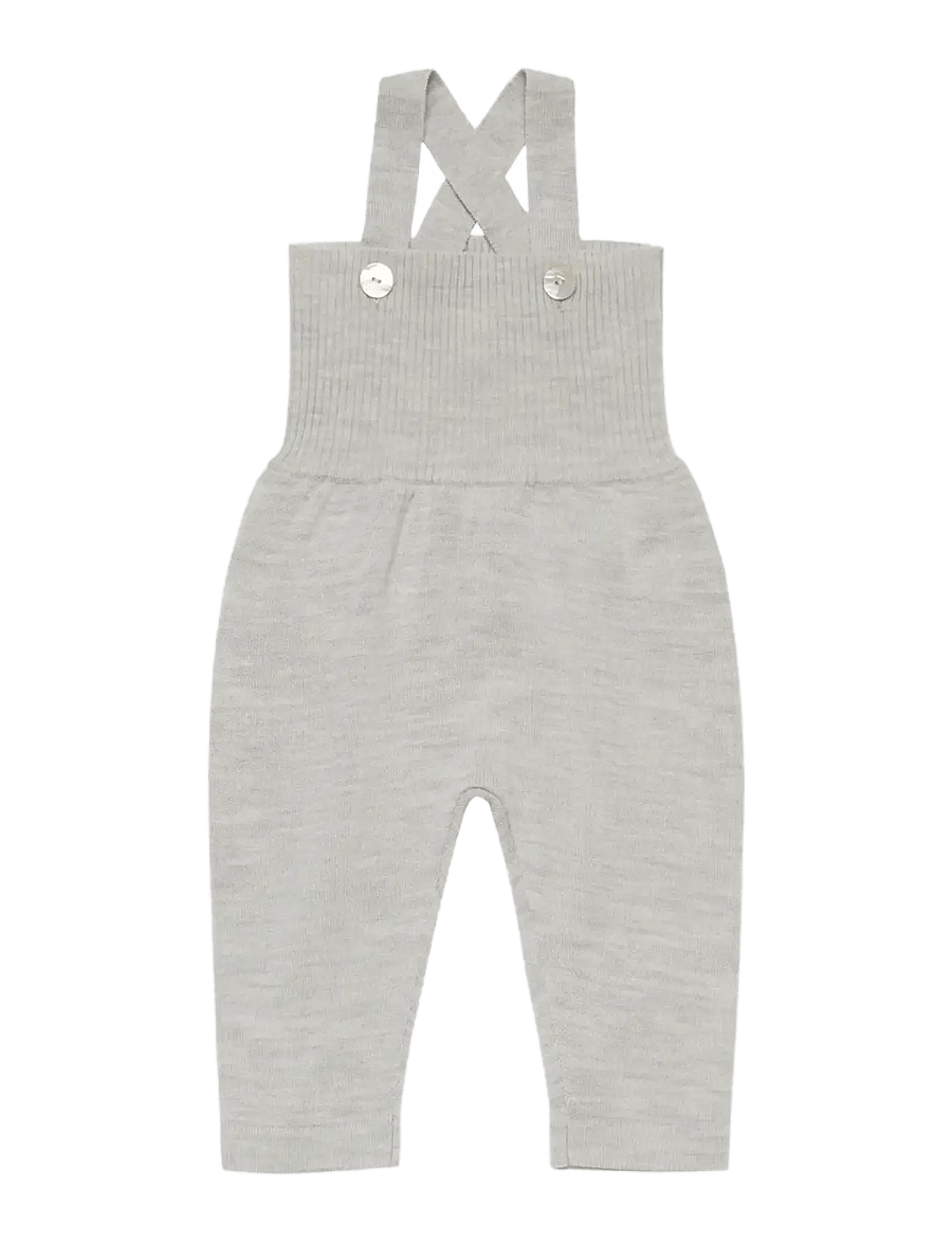 FUB - Baby High Waist Overalls - overalls - light grey melange - 0