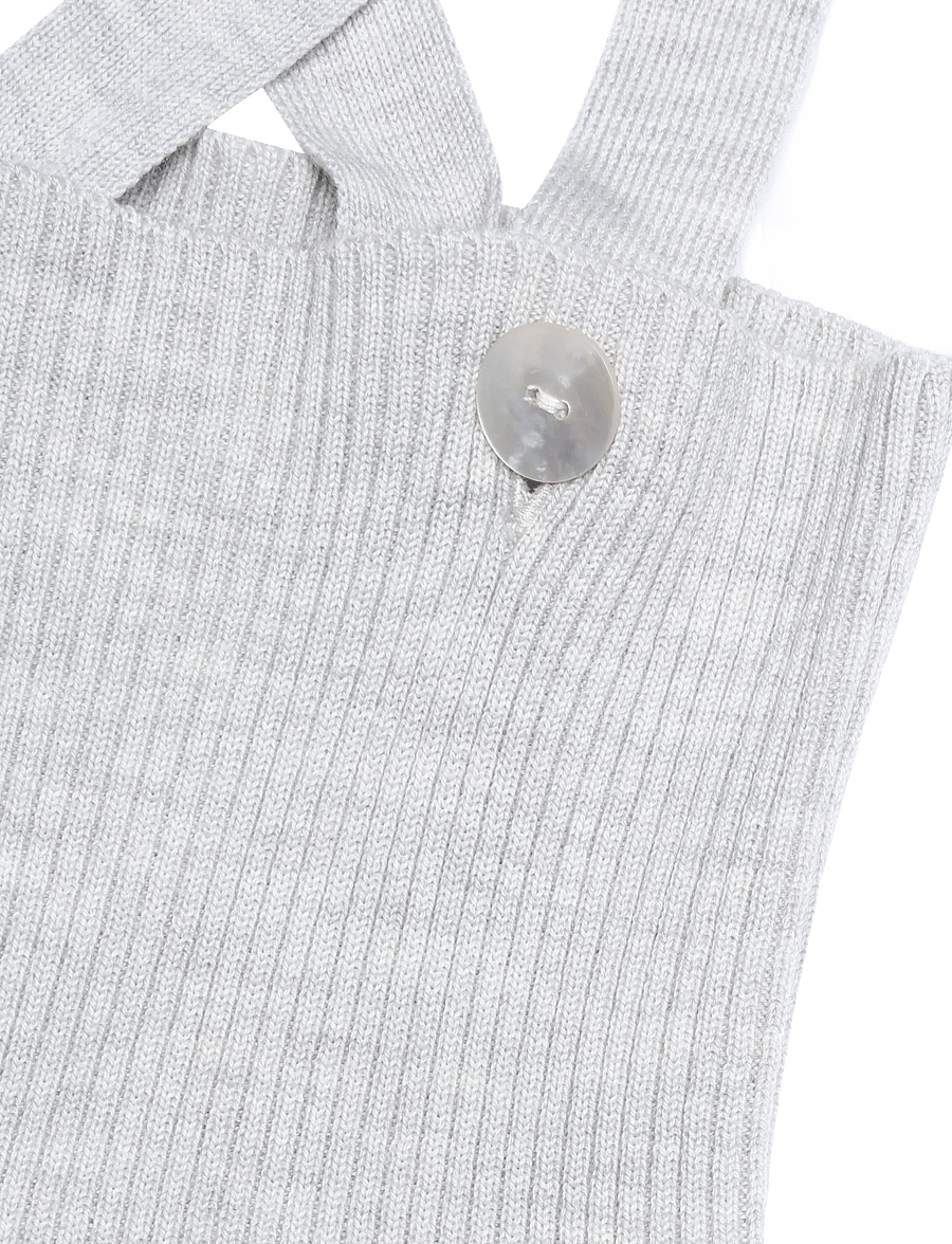 FUB - Baby High Waist Overalls - smekkbuxur - light grey melange - 3