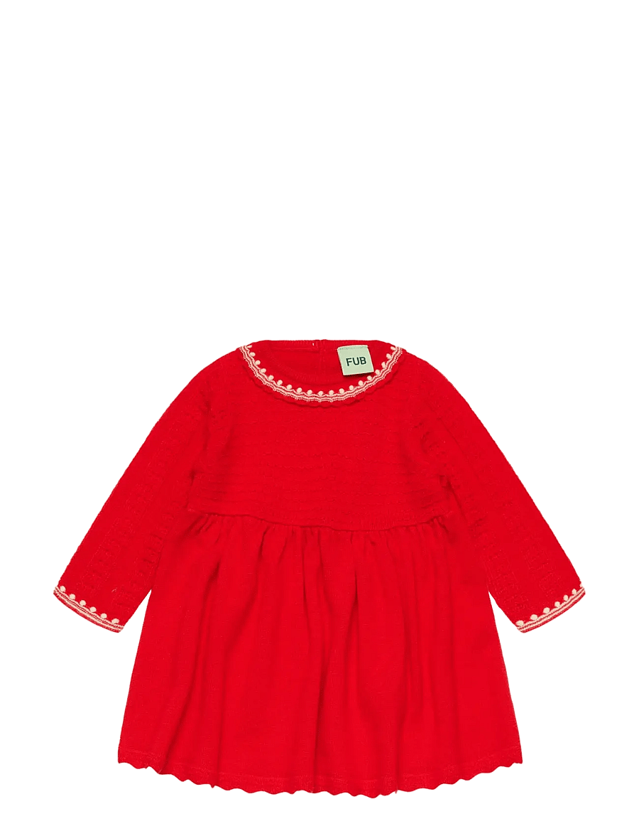 FUB - Baby Dress - langærmede babykjoler - classic red - 0