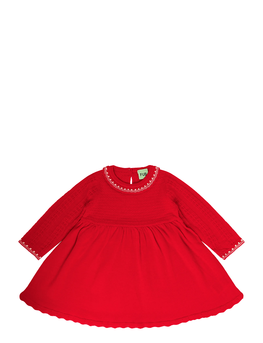 FUB - Baby Dress - langærmede babykjoler - classic red - 0
