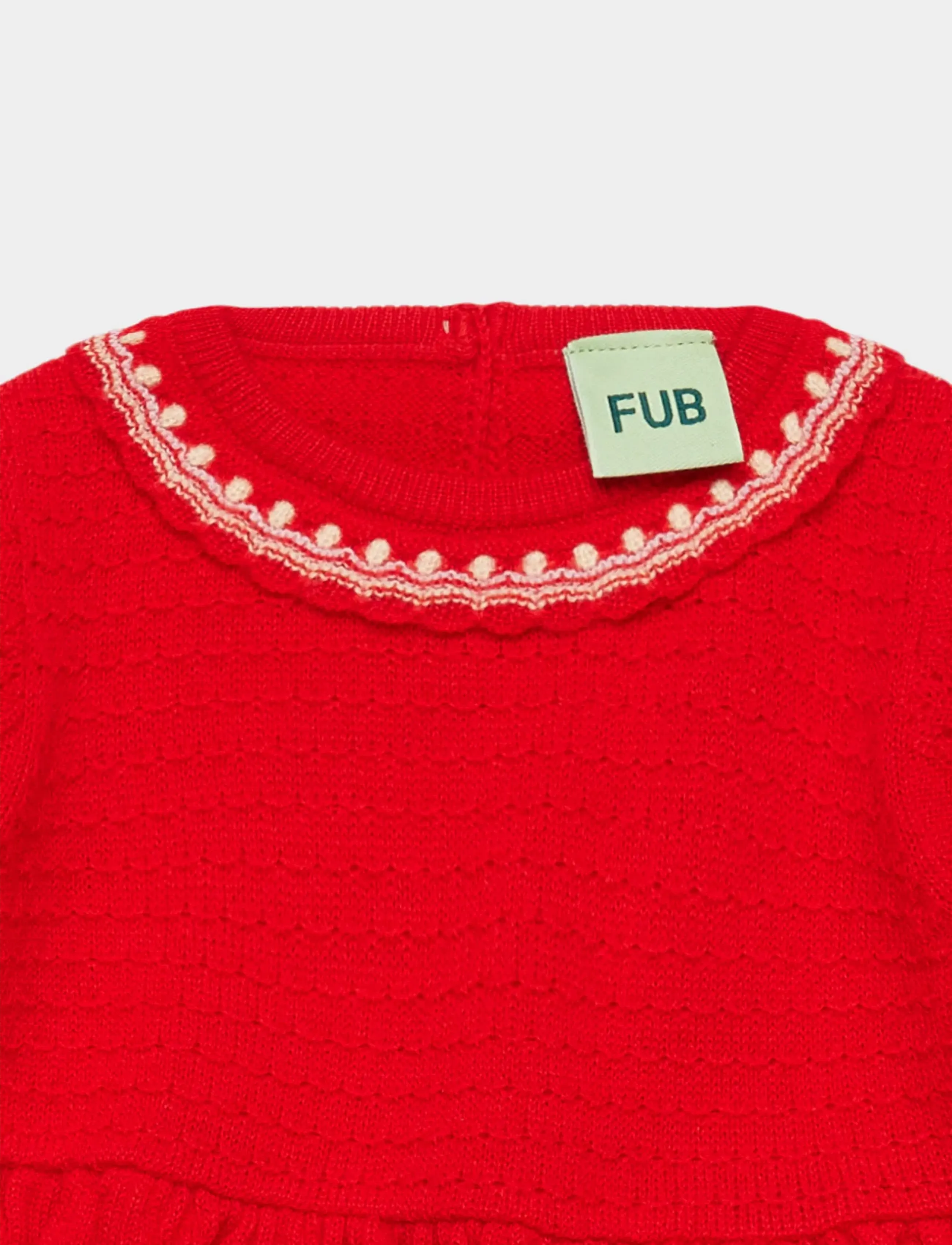 FUB - Baby Dress - langærmede babykjoler - classic red - 1