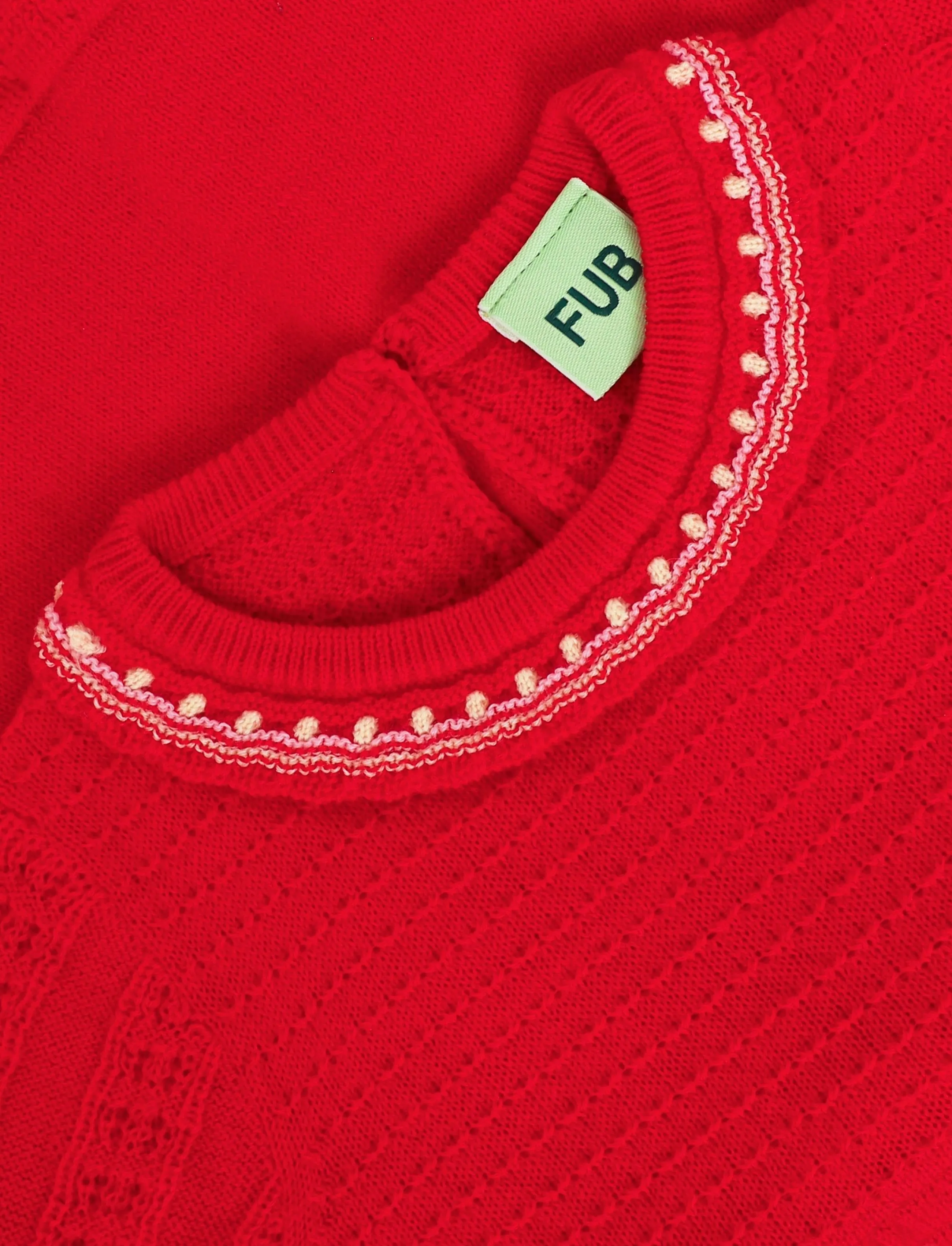 FUB - Baby Dress - langærmede babykjoler - classic red - 2