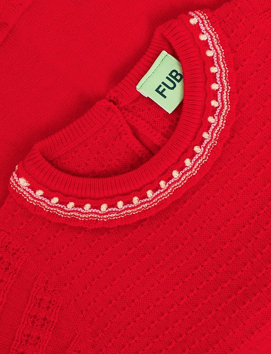 FUB - Baby Dress - langærmede babykjoler - classic red - 2