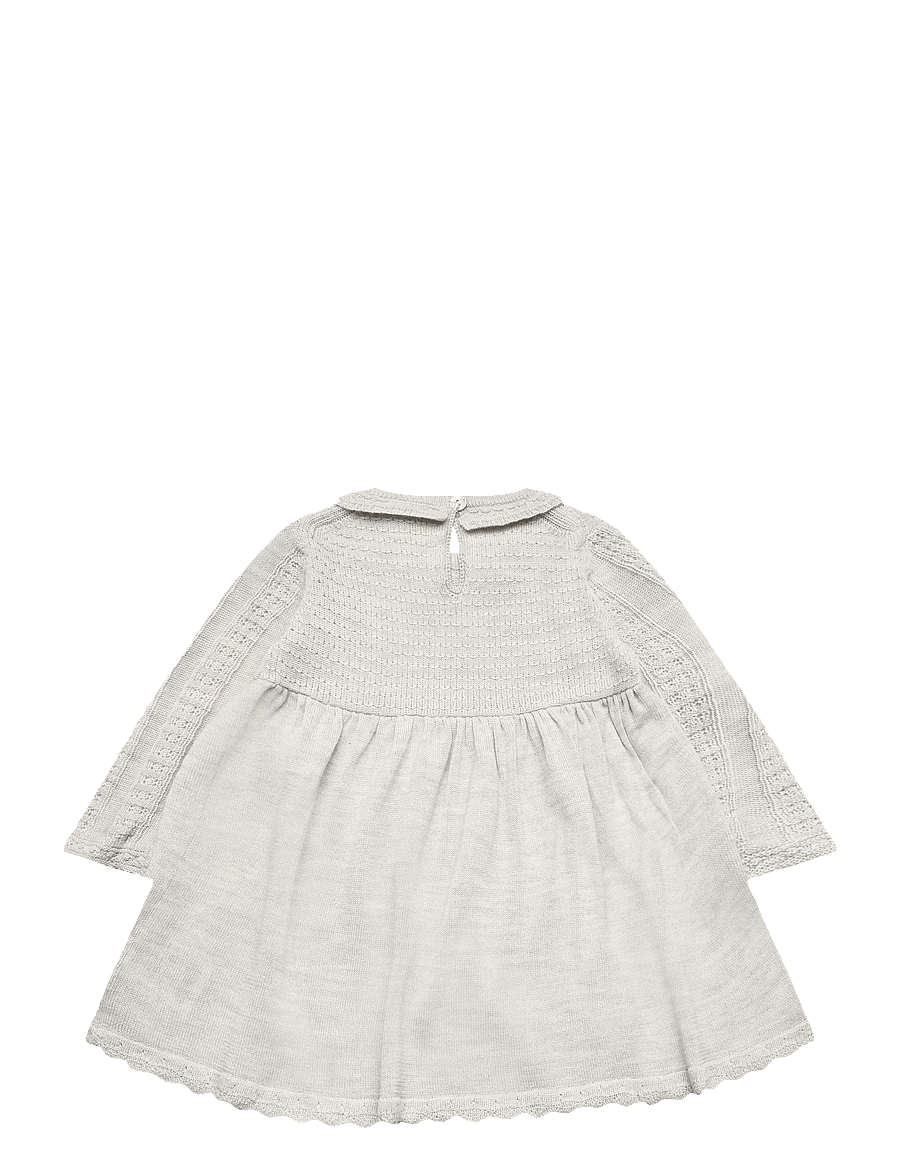 FUB - Baby Dress - langærmede babykjoler - light grey melange - 1