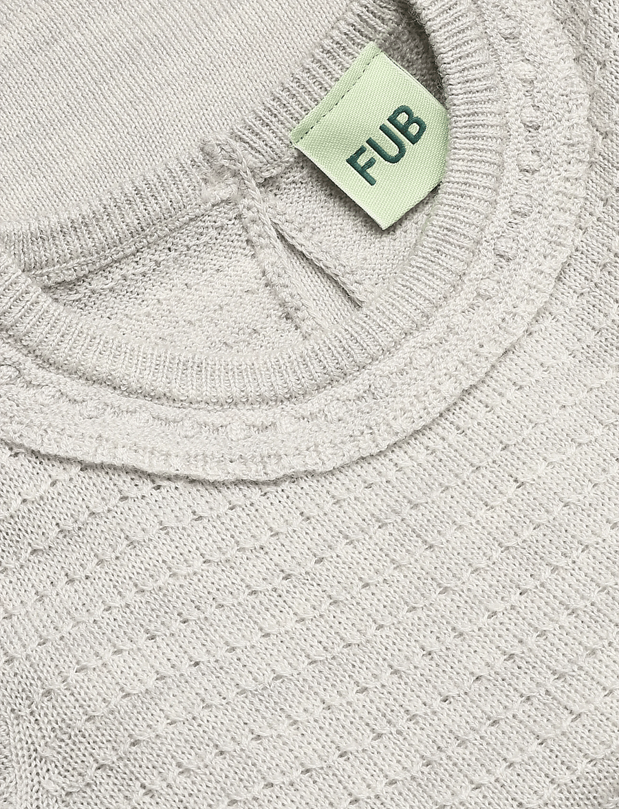 FUB - Baby Dress - langærmede babykjoler - light grey melange - 2