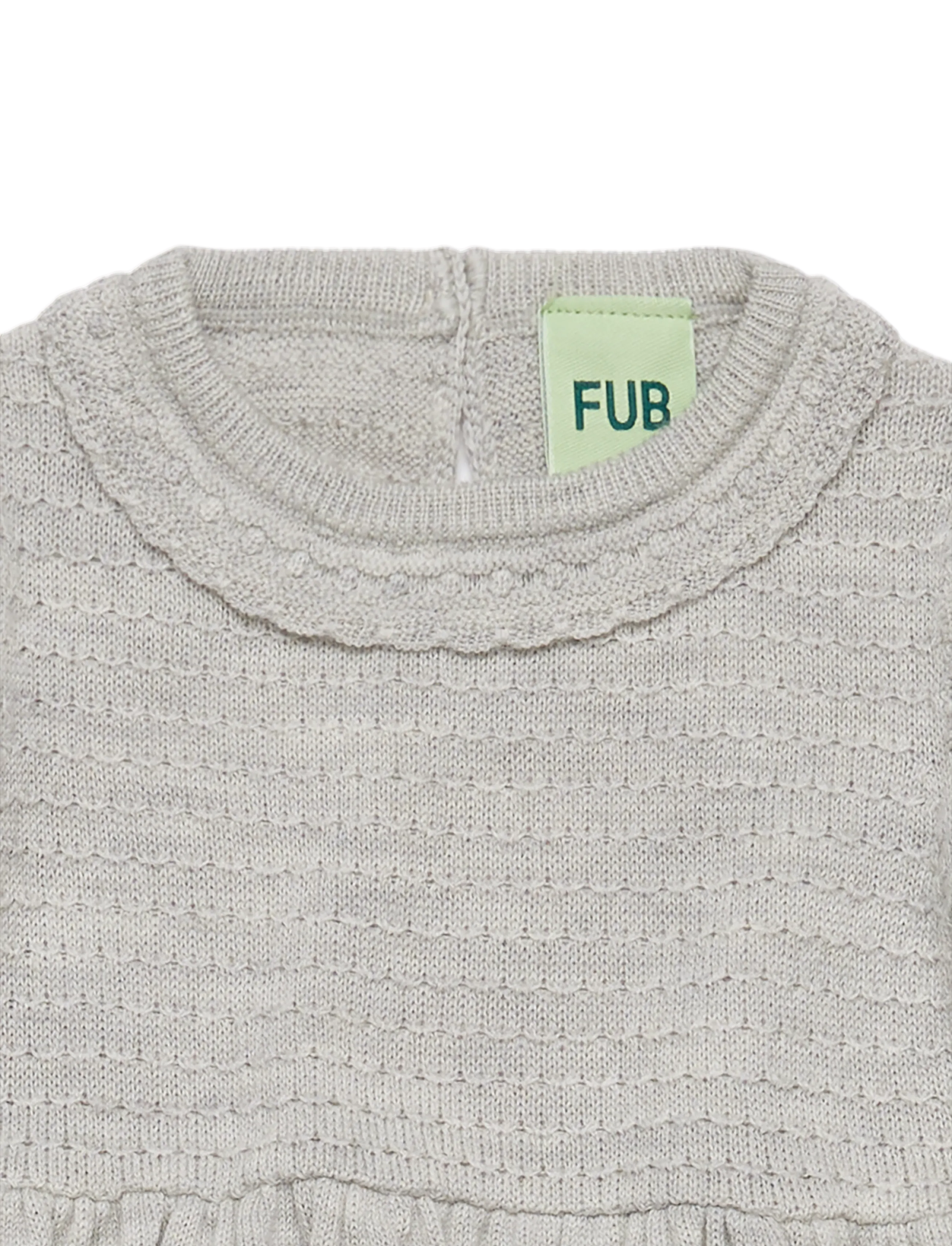 FUB - Baby Dress - langærmede babykjoler - light grey melange - 1