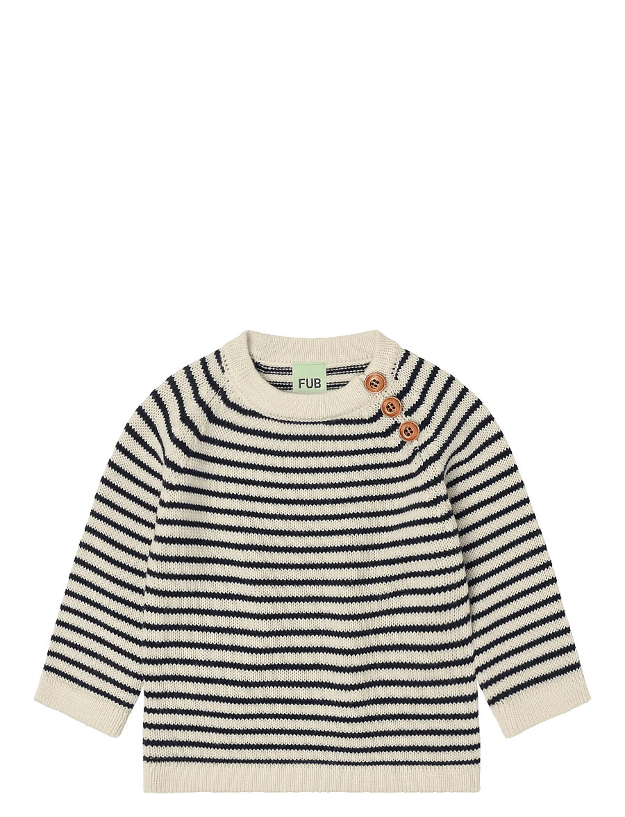 FUB - Baby Sweater - džemperi - ecru/dark navy - 0