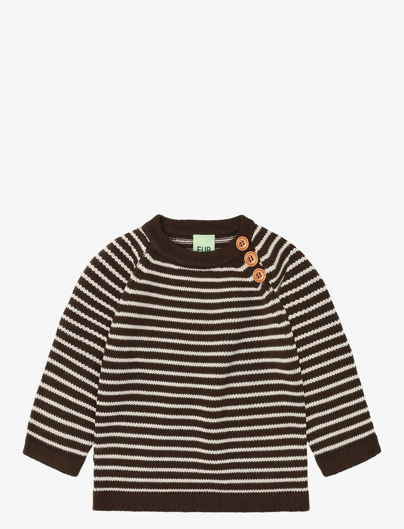 FUB - Baby Sweater - trøjer - mocca/ecru - 0