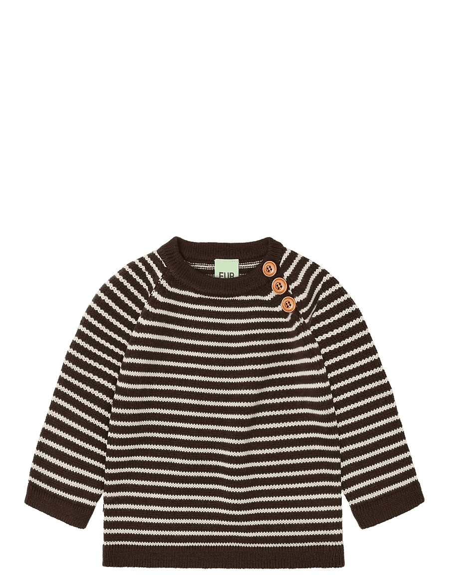 FUB - Baby Sweater - džemperiai - mocca/ecru - 0