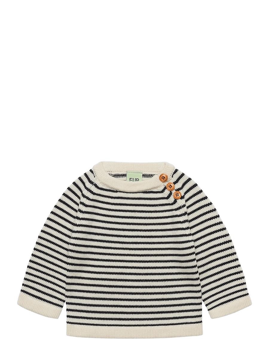 FUB - Baby Sweater - pullover - ecru/dark navy - 0