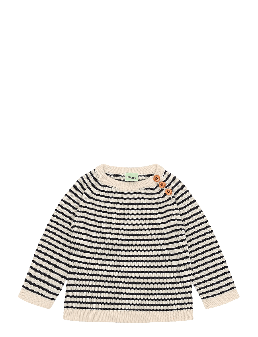 FUB - Baby Sweater - pullover - ecru/dark navy - 0