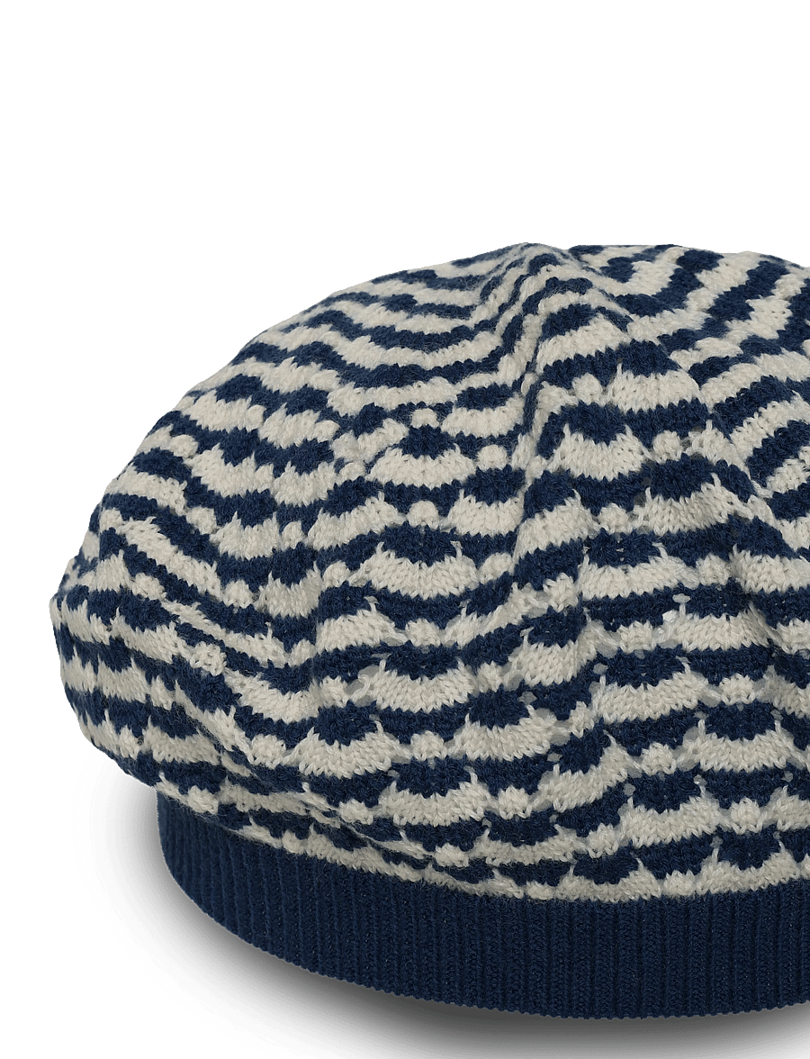 FUB - Beret - vinterhuer - deep indigo/ecru - 2
