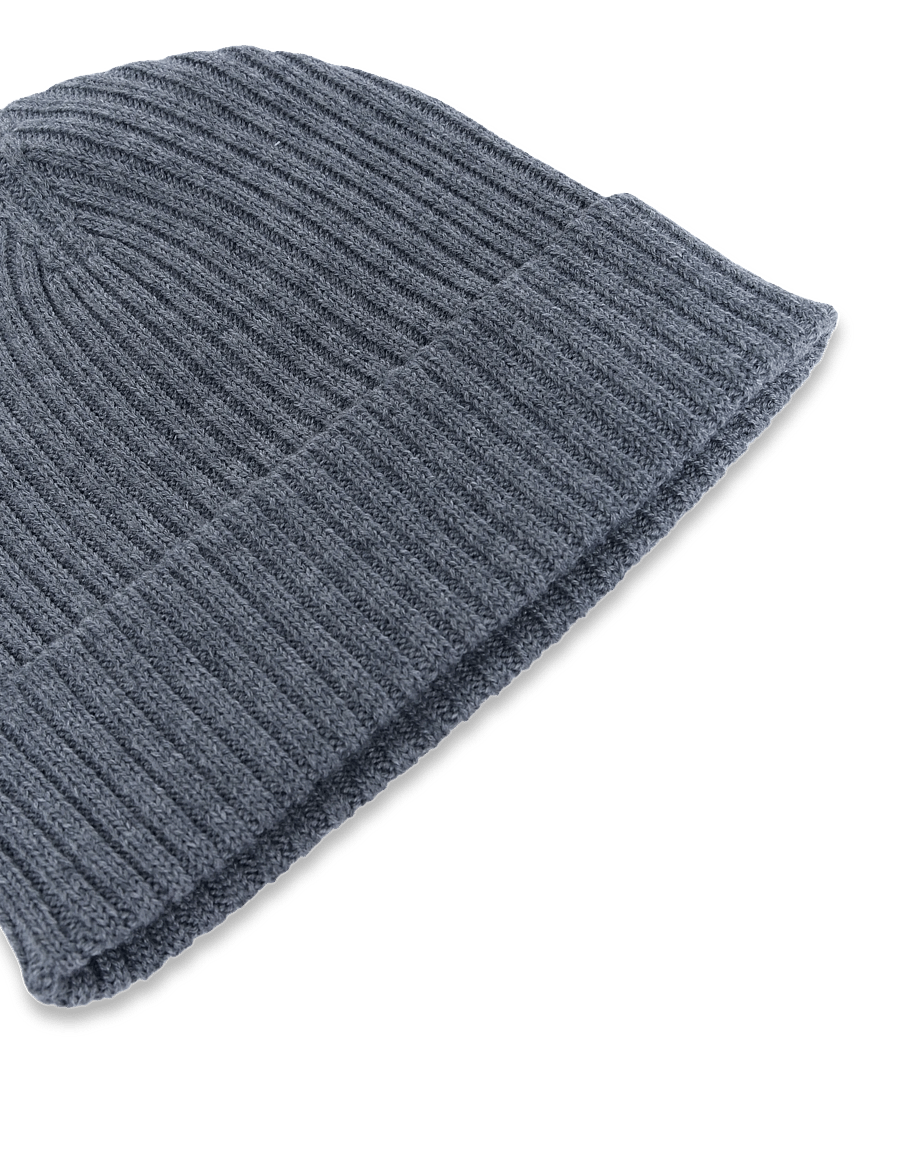FUB - Rib Beanie - kootud mütsid - steel - 2