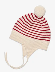 FUB - Baby Pompom Hat - baby hats - ecru/pure red - 1