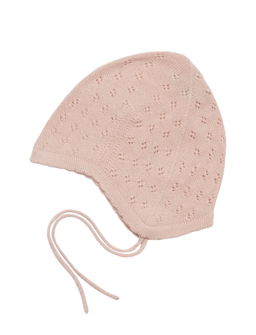 FUB - Baby Pointelle Hat - pale rose - 0